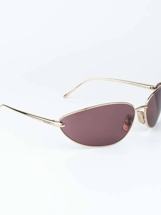 Loewe Women Sunglasses Gold Purple Wraparound LW40164U 32U NEW AUTHENTIC main image 5